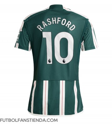 Manchester United Marcus Rashford #10 Segunda Equipación 2023-24 Manga Corta